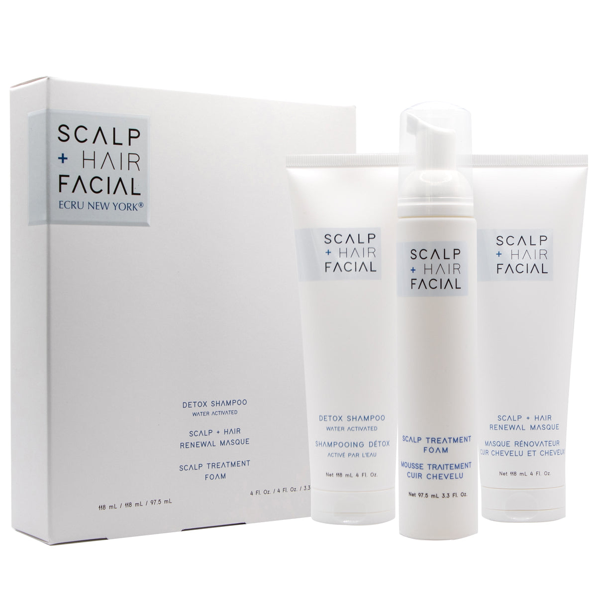ECRU New York Scalp + Hair Facial Treatment Kit by ECRU New York - Professional Hair Care