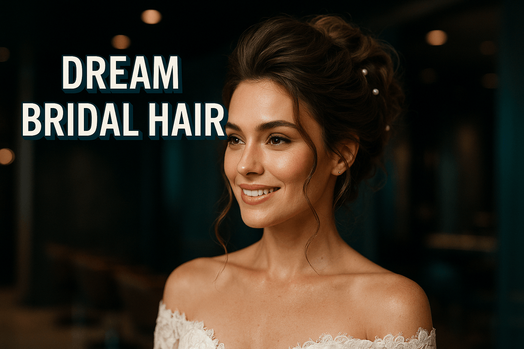 Elegant wedding and event hairstyles by Fairfield stylists