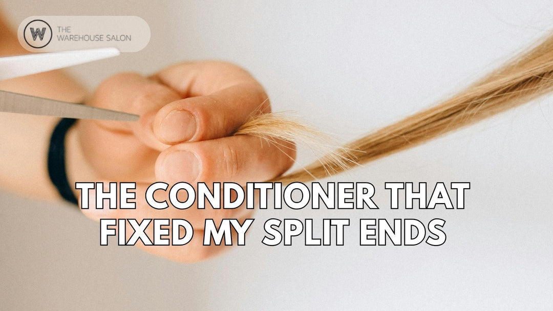 Close-up of healthy, shiny hair after conditioning treatment for split ends.