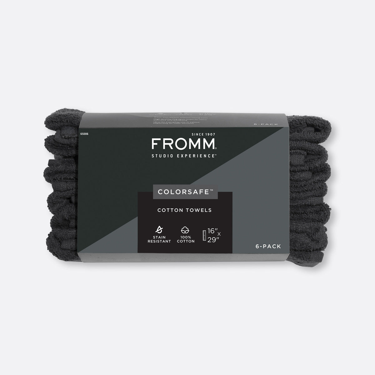 FROMM INTERNATIONAL DIANE COLOR SAFE TOWELS BLACK 65006 6PACK - Various | The Warehouse Salon