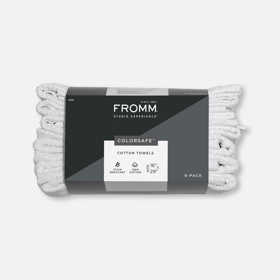 FROMM INTERNATIONAL DIANE COLOR SAFE TOWELS WHITE 65048 6PACK - Various | The Warehouse Salon