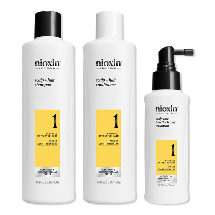 Nioxin Nioxin System 1 Hair Care Kit For Natural Hair With Light Thinning Trial Size