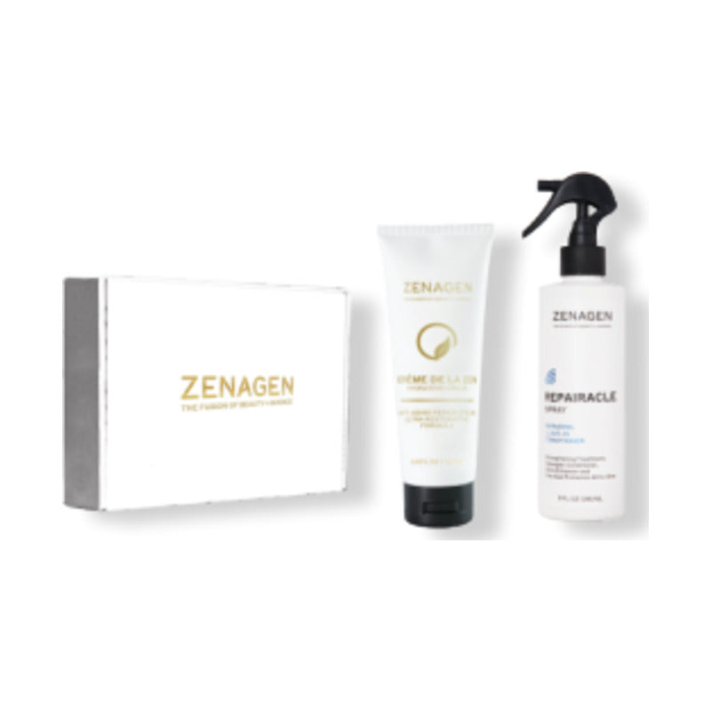 Zenagen Holiday Hydration Set — Crème de la Zen 3.4 oz + Repairacle Spray 8 oz