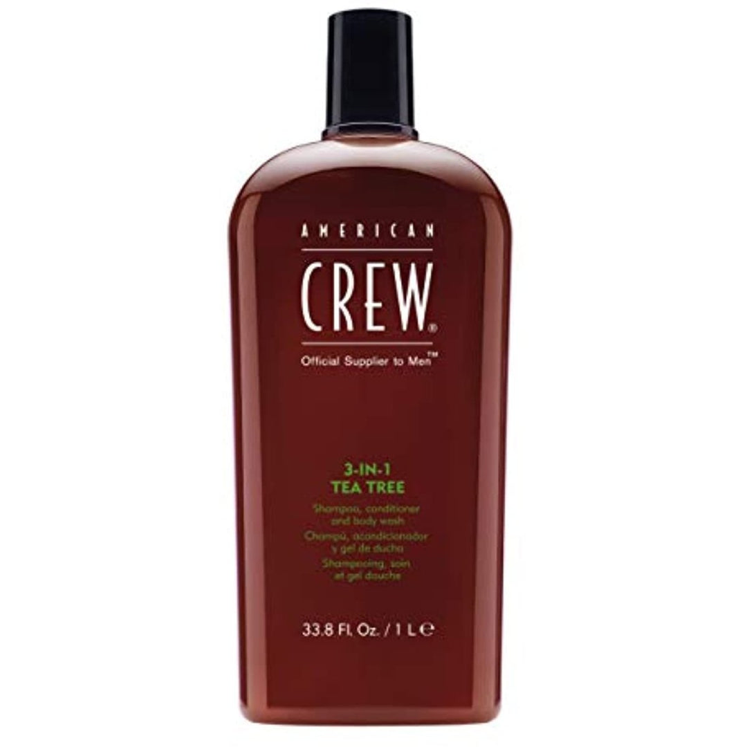 American Crew 3-IN-1 Tea Tree Shampoo, Conditioner and Body Wash 33.8oz-The Warehouse Salon