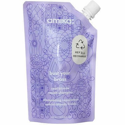 Amika Bust Your Brass Cool Blonde Repair Shampoo-The Warehouse Salon