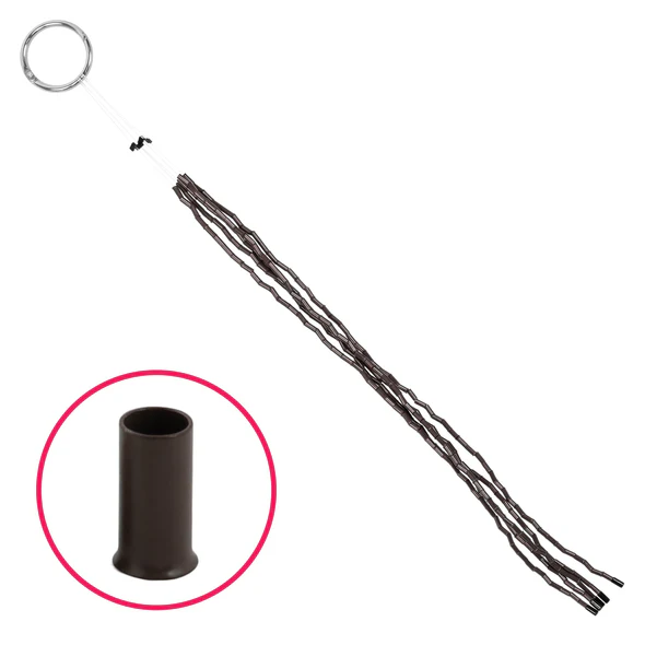 Babe Flare Quick Change Beads, 5 Strands of 25 - Dark Chocolate - Babe Hair Extensions