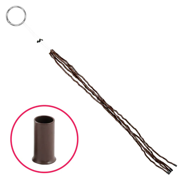 Babe Flare Quick Change Beads, 5 Strands of 25 - Milk Chocolate - Babe Hair Extensions