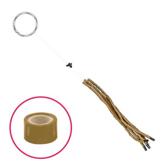 Babe Silicone Quick Change Beads, 5 Strands of 25 - Caramel - Default Title - Babe Hair Extensions