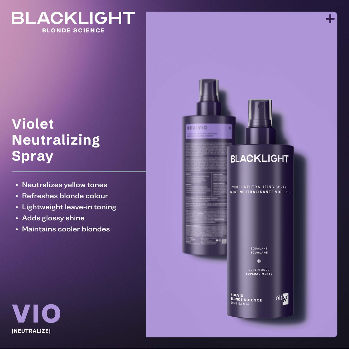 Oligo Oligo Blacklight Blonde Science NEU:VIO Neutralizing Spray 8.5oz