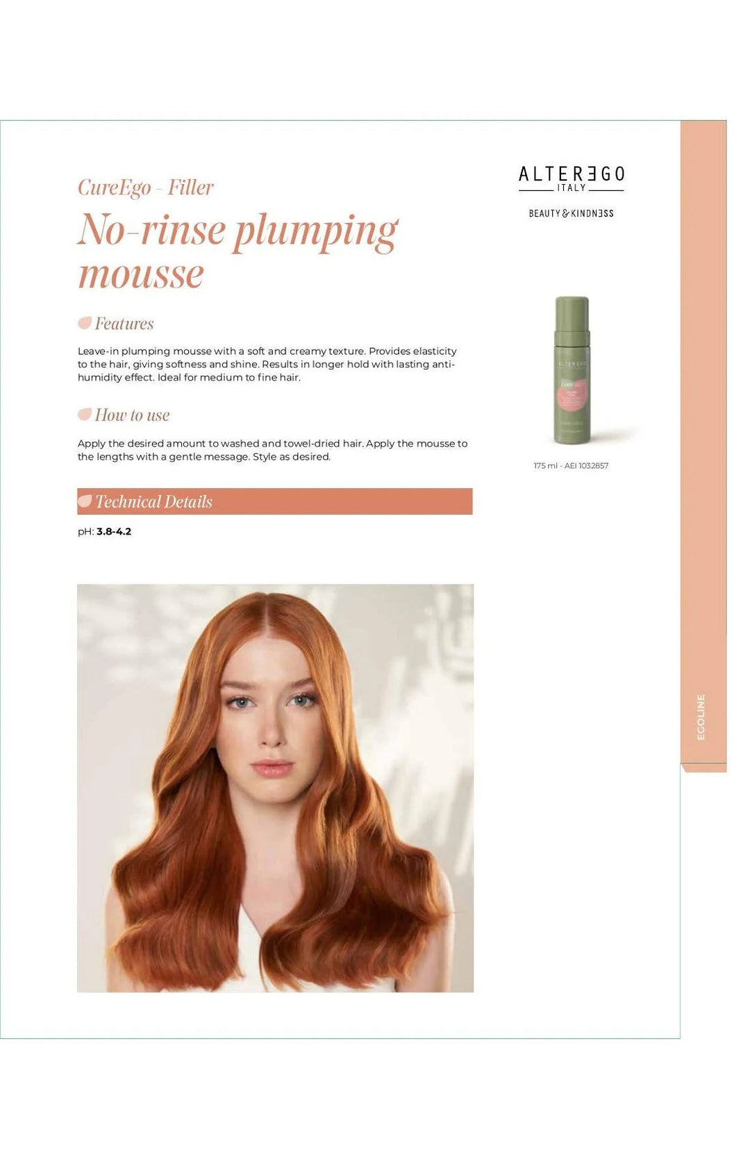 ALTER EGO AE CUREGO FILLER MOUSSE 5.9OZ - ALTER EGO | The Warehouse Salon