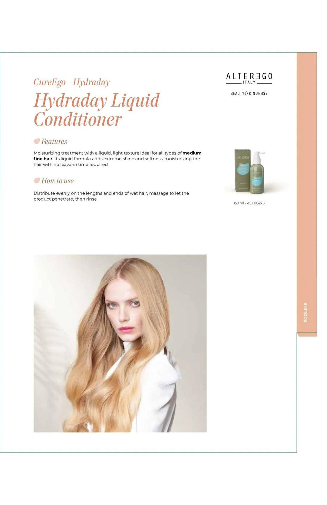 ALTER EGO AE CUREGO HYDRADRY LIQUID CONDITIONER 5OZ - ALTER EGO | The Warehouse Salon
