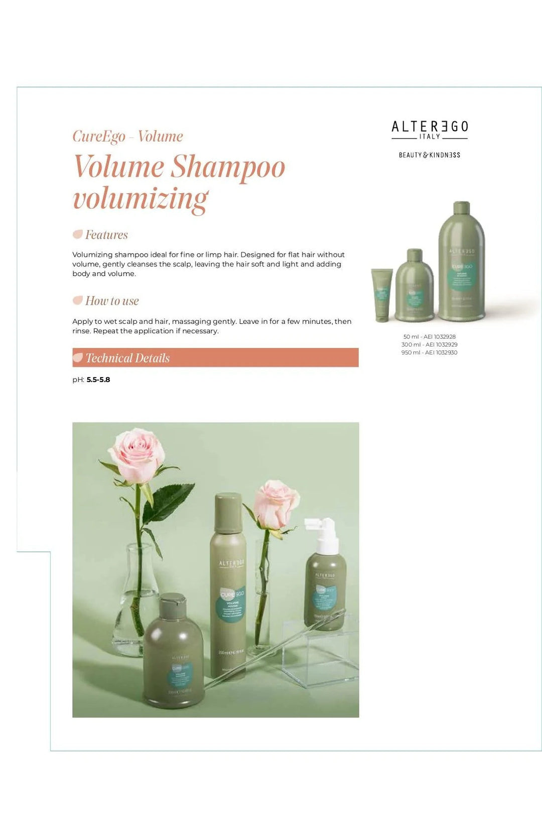 Alter Ego Curego Volume Shampoo