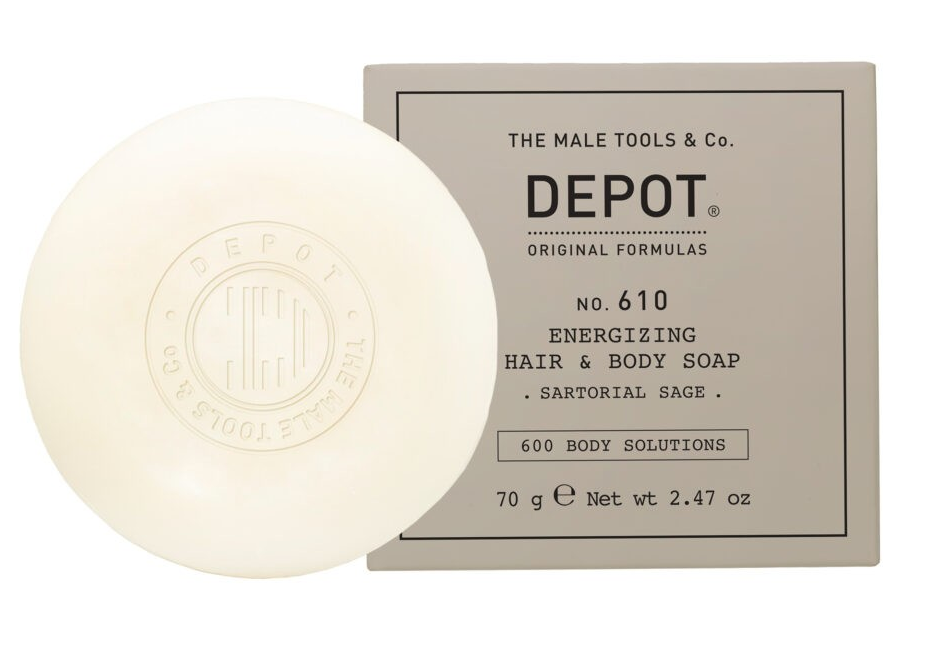 Depot No. 610 Energizing Hair & Body Bar Soap - Sartorial Sage by Depot - Men's Grooming