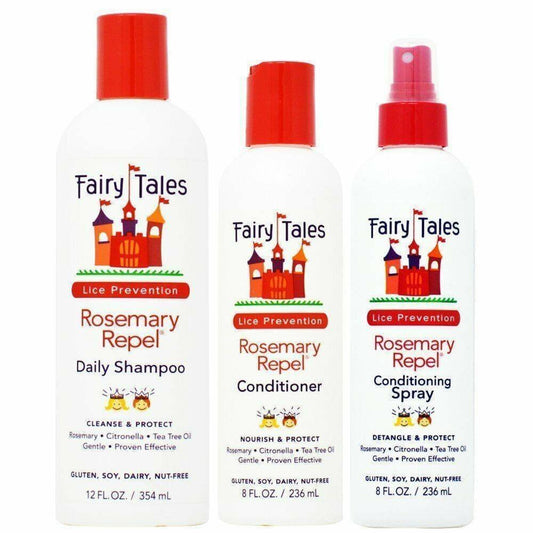 Fairy Tales Rosemary Repel Daily Shampoo 12oz + Conditioner 8oz + Spray 8oz by Fairy Tales - Professional Hair Care
