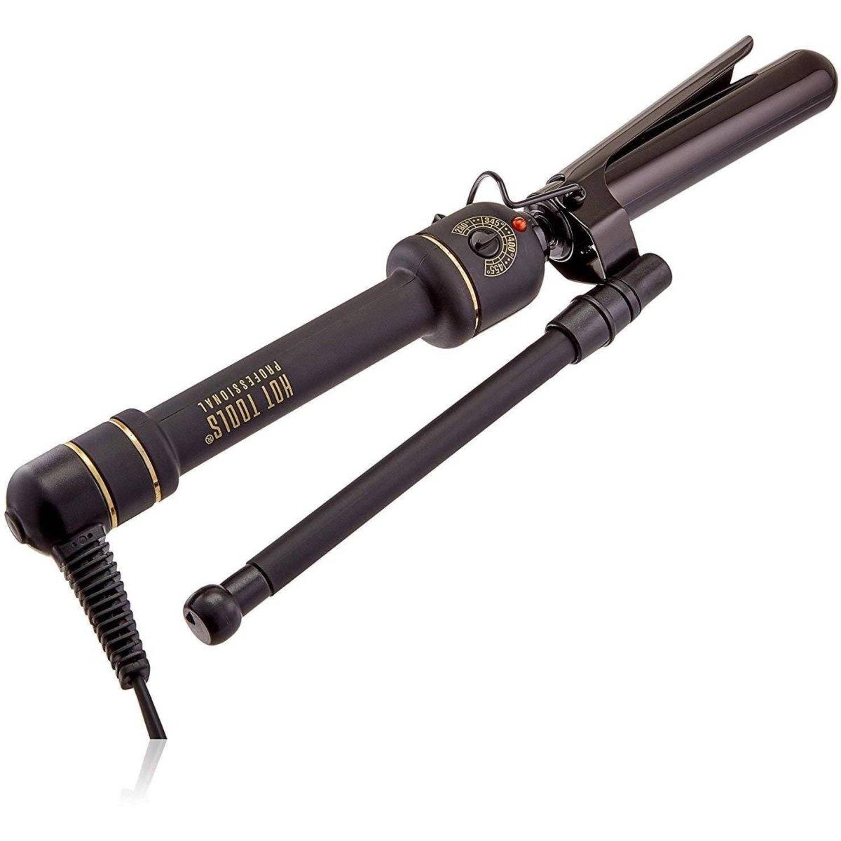 Hot Tools Prof 1 Inch Black Gold Extra-Long Barrel Marcel Curling Iron/Wand Model No. HT1108BG by Hot Tools - Professional Ha