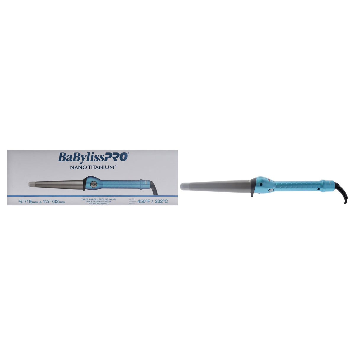 BabylissPro Babyliss Nano Titanium Tapered Iron 1.25 BABNT125TB