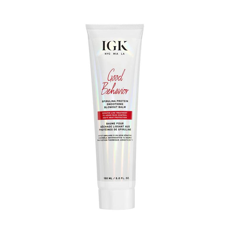 IGK GOOD BEHAVIOR Protein Smoothing Blowout Balm 5oz by IGK Hair - Professional Hair Care