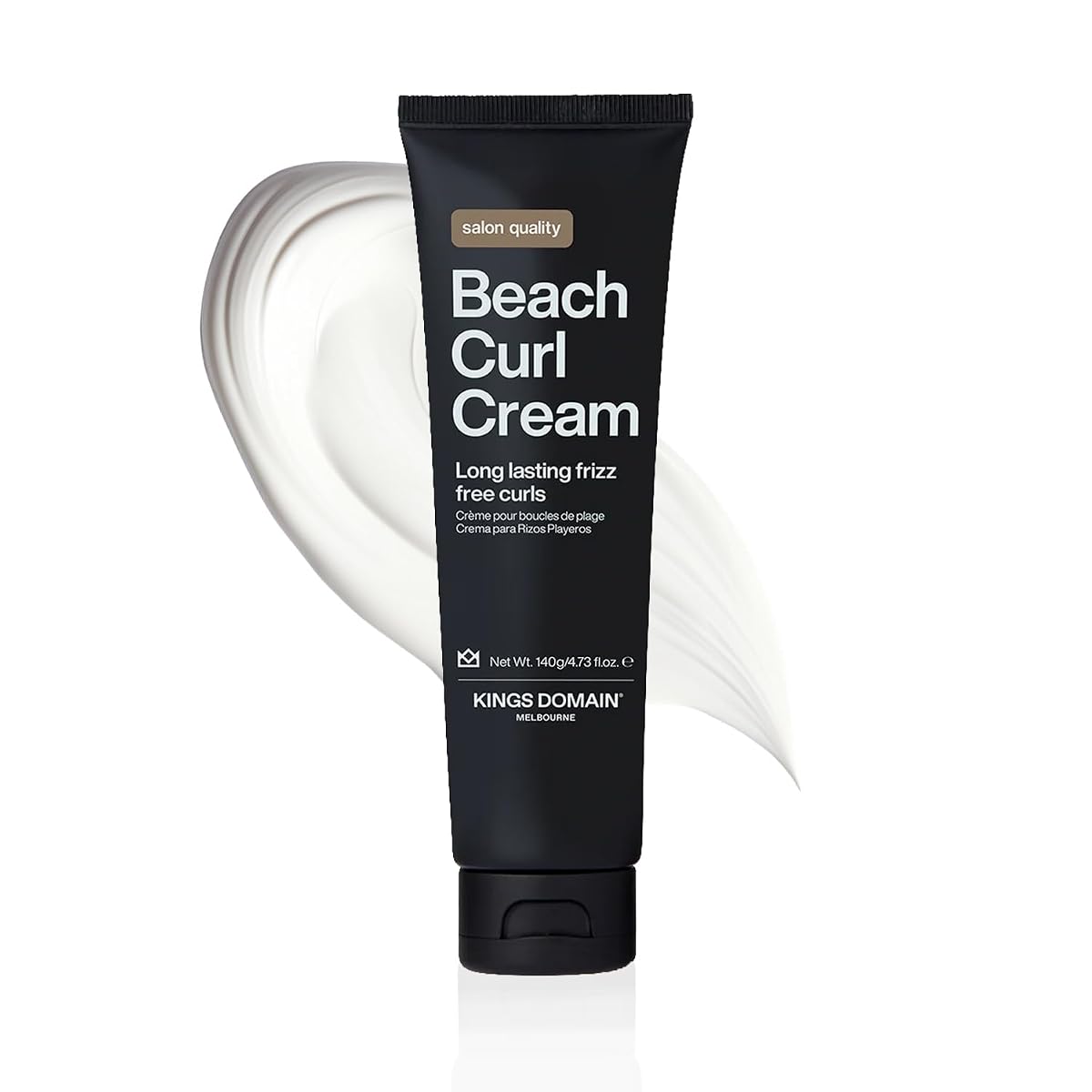 Kings Domain Melbourne Beach Curl Cream 140 g, lightweight flexible hold curl cream for wavy hair