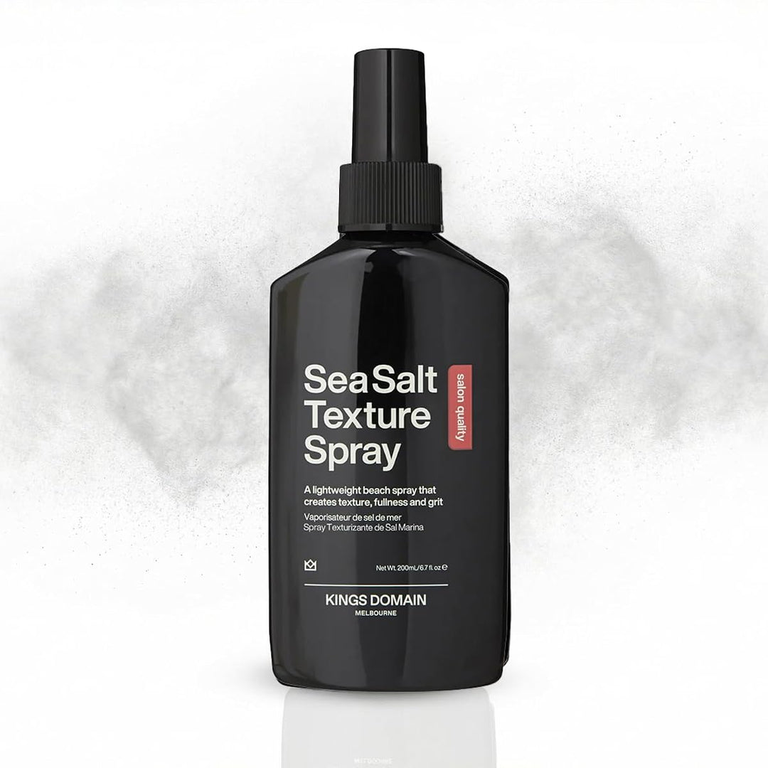 Kings Domain Melbourne Sea Salt Texture Spray 200 ml, natural matte medium hold beach texture spray