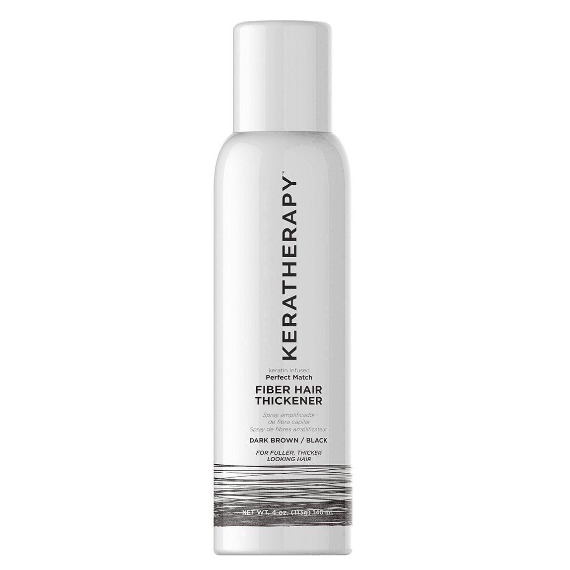 KERATHERAPY PERFECT MATCH FIBER HAIR THICKENER Dark Brown/Black 4 oz by Keratherapy - Professional Hair Care