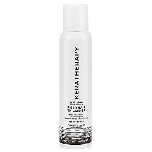 KERATHERAPY Perfect Match FIBER HAIR THICKENER- Medium Brown 4 oz by Keratherapy - Professional Hair Care