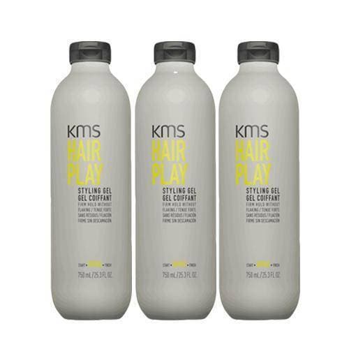 KMS HairPlay Styling Gel Firm Hold 25.3 oz (Pack of 3)