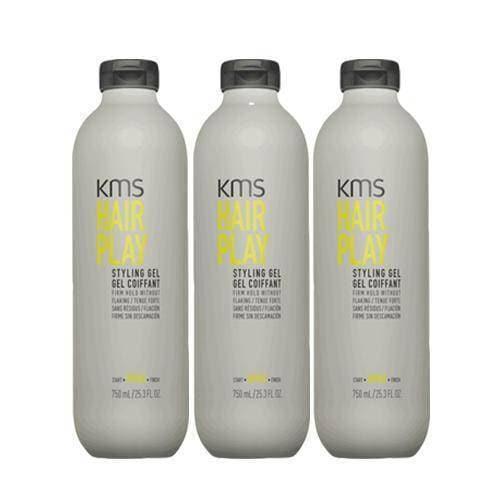 KMS HairPlay Styling Gel Firm Hold 25.3 oz (Pack of 3) by KMS - Professional Hair Care