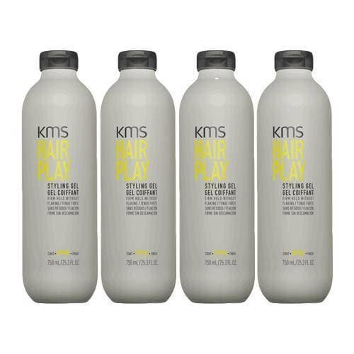 KMS HairPlay Styling Gel Firm Hold 25.3oz (Pack of 4) by KMS - Professional Hair Care