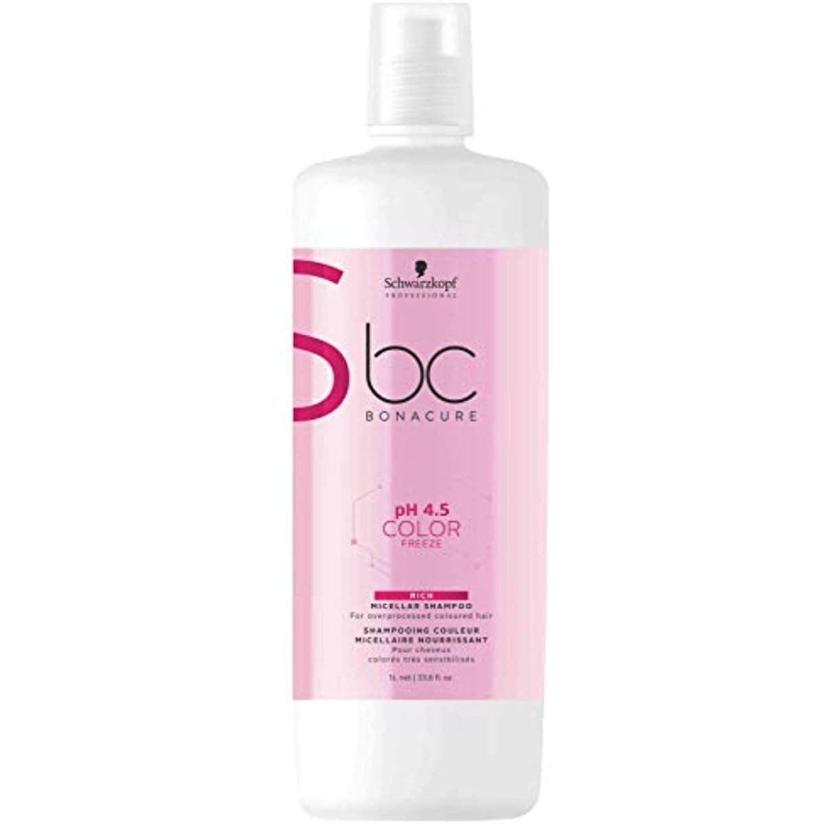 Schwarzkopf Bonacure Ph 4.5 Color Freeze Rich Micellar Shampoo 33.8 oz by Schwarzkopf - Professional Hair Care