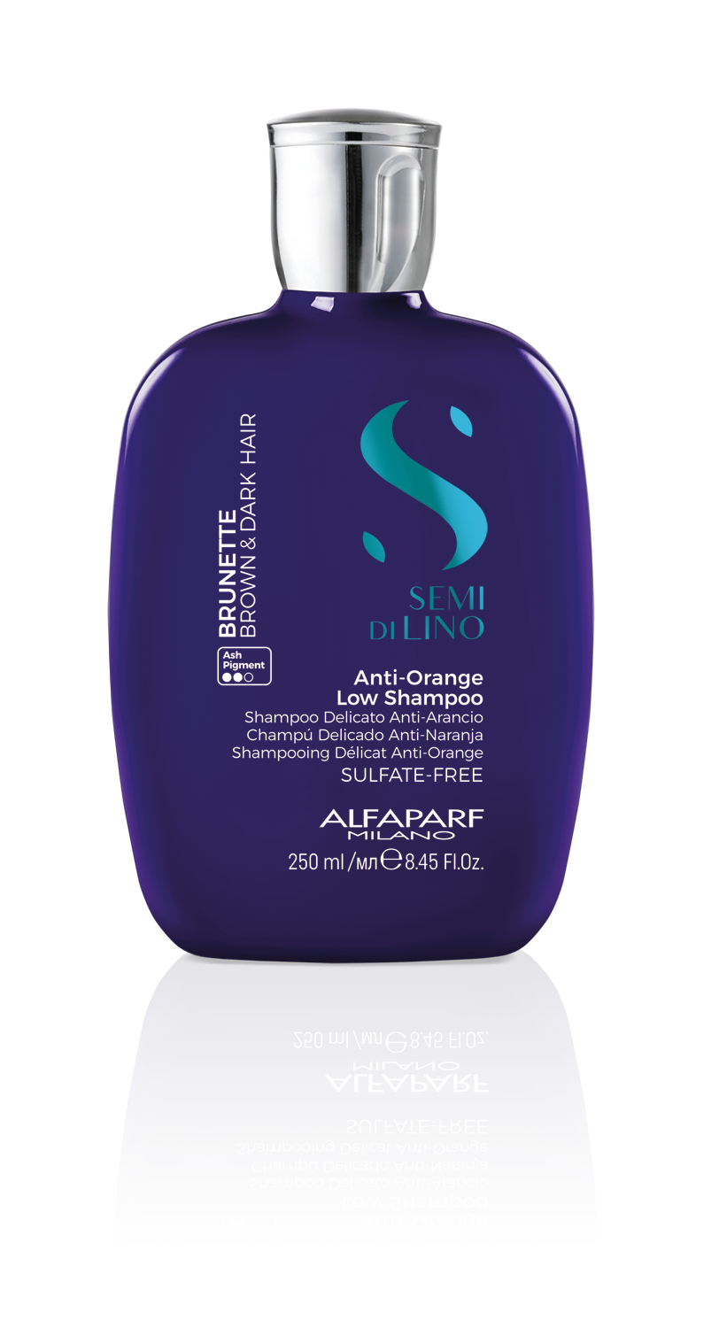 Alfaparf Milano Semi Di Lino Sublime Brunette Anti-Orange Low Shampoo 8.45 oz by Alfaparf Milano - Professional Hair Care