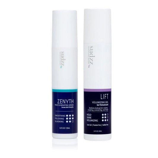 SudzzFx Zenyth and Zephyr Combo Frizz Eliminator 4 oz and Volumizer 8 oz by SUDZZfx - Professional Hair Care