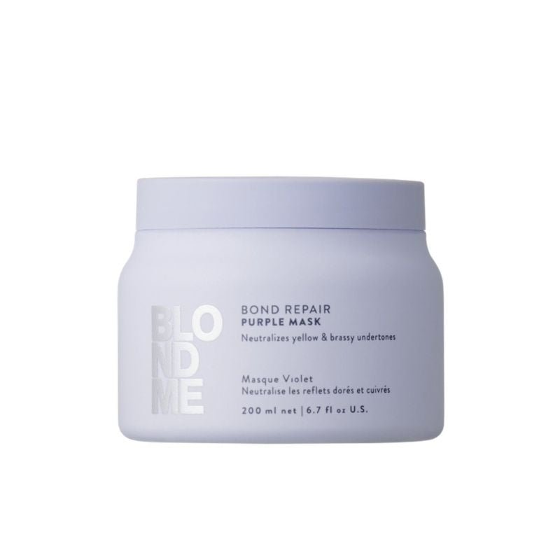 Schwarzkopf BLONDME Bond Repair Purple Mask 6.7 oz by Schwarzkopf - Professional Hair Care