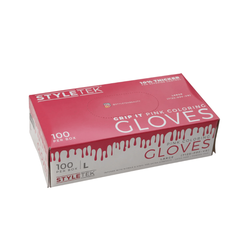 Styletek Pink Powder Free Gloves 100pk by Styletek - Professional Hair Accessories