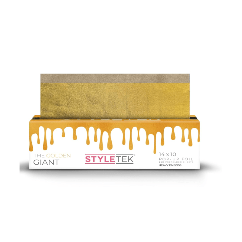 Styletek The Golden Giant 14x10 250ct Mega Wide Heavy Texture Foil Sheets by Styletek - Professional Hair Accessories