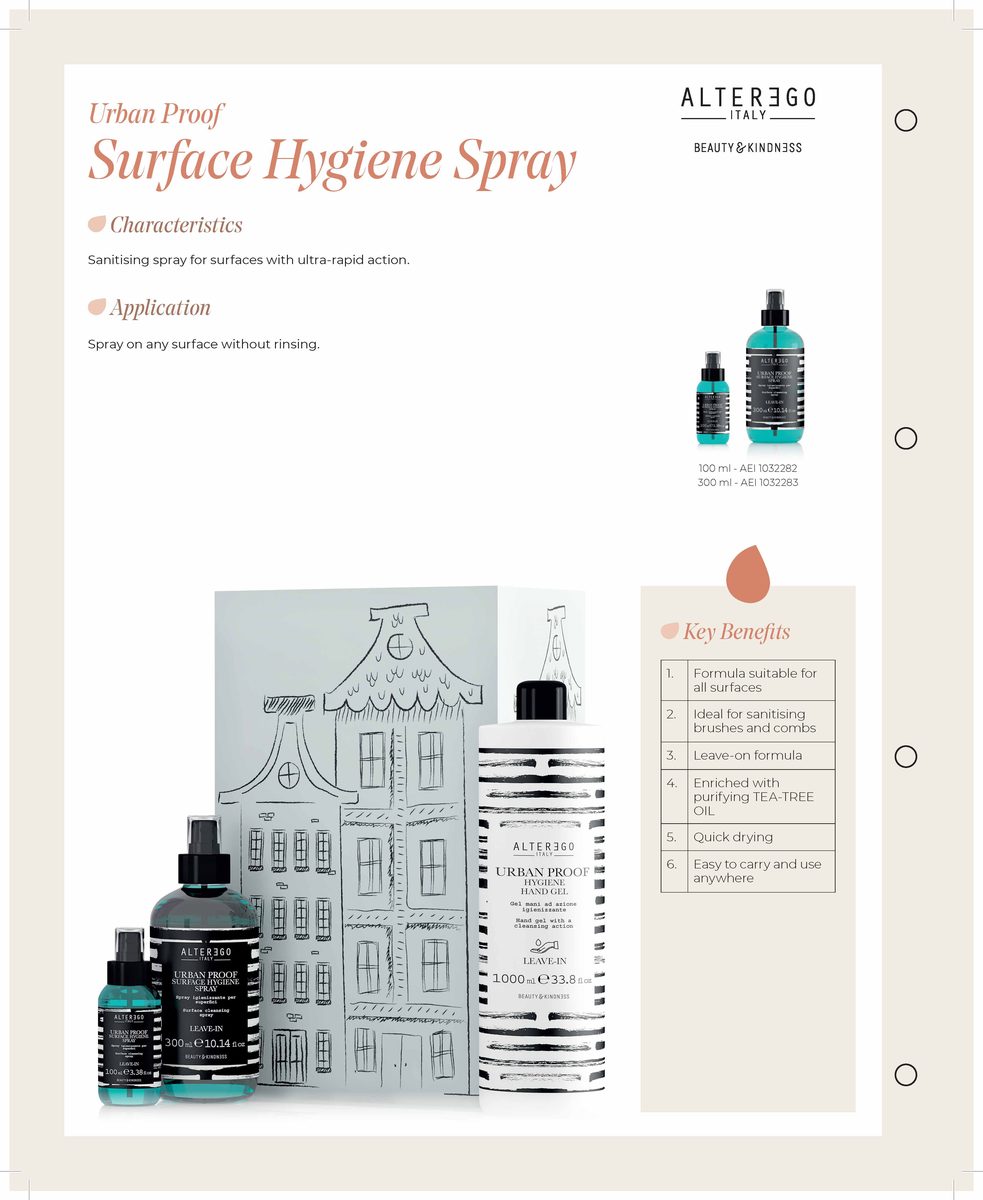 ALTER EGO AE URBAN PROOF HYGIENE HAND GEL 33.8 OZ - ALTER EGO | The Warehouse Salon
