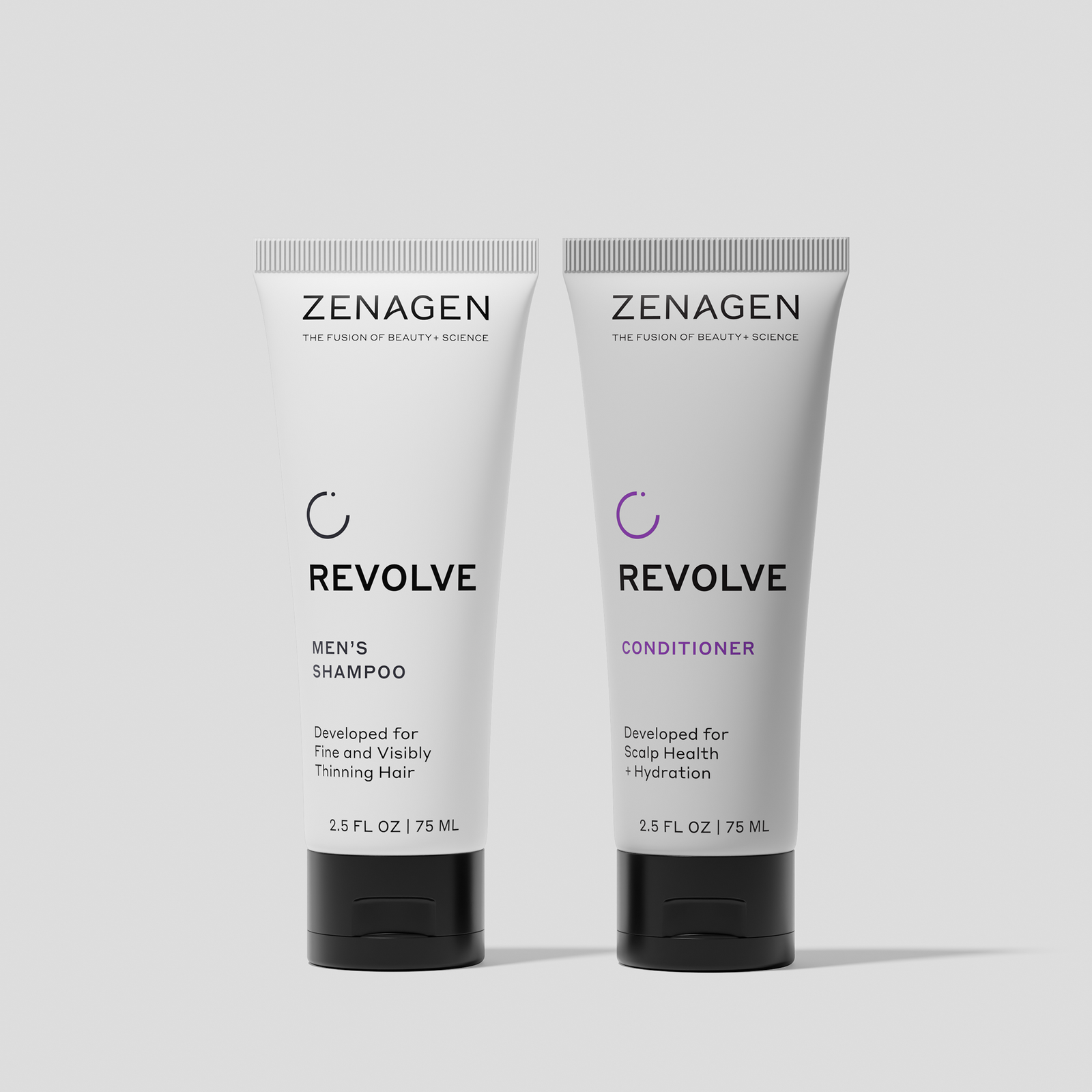 Zenagen Revolve Men's Thickening Duo, 2.5 oz travel shampoo + conditioner