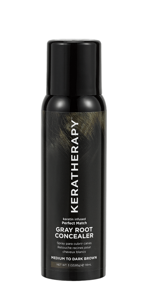 Keratherapy KERATHERAPY Keratin Infused Perfect Match Gray Root Concealer, Dark Brown, 3 oz