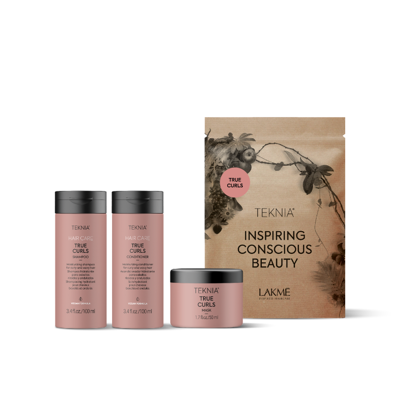 Lakme Teknia True Curls Travel Kit (Sham/Cond/Mask)