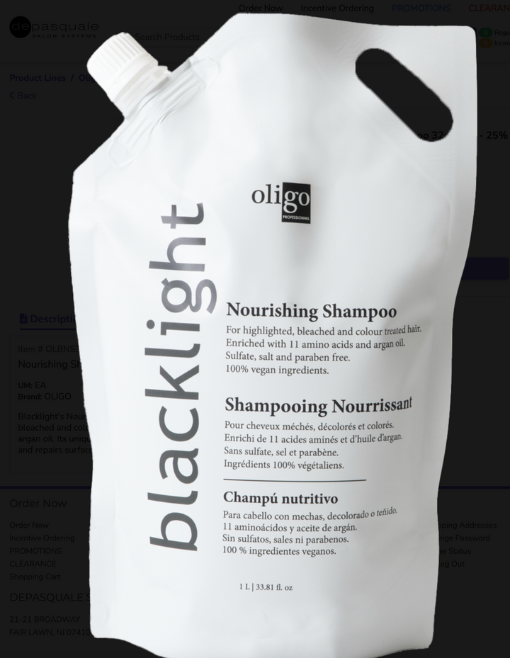 Oligo Blacklight Nourishing Shampoo 32oz Bag