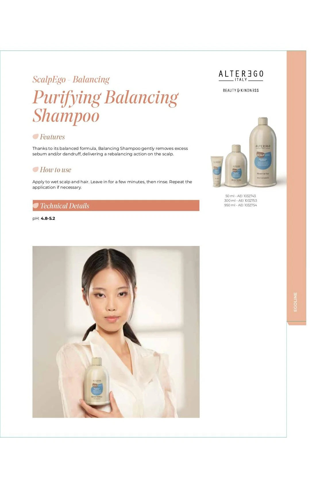 ALTER EGO AE SCALPEGO BALANCING TRMNT PRE SHAMPOO 5.07OZ - ALTER EGO | The Warehouse Salon