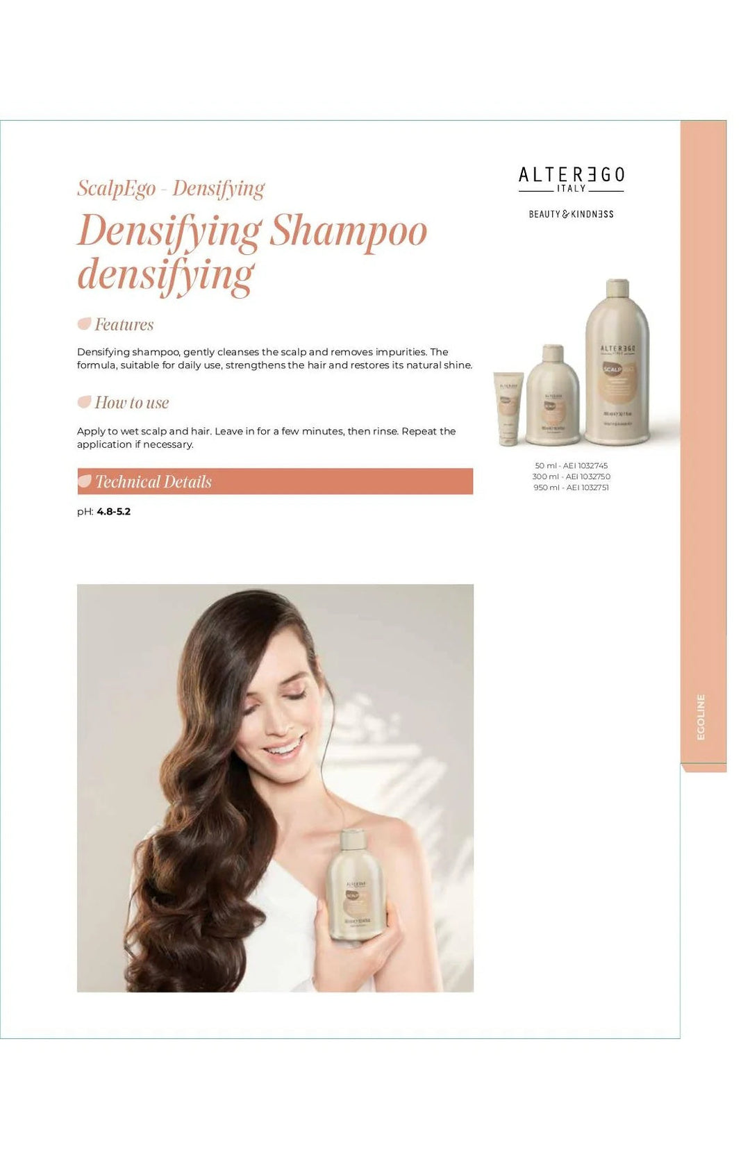 ALTER EGO AE SCALPEGO DENSIFYING SHAMPOO 1.69OZ - ALTER EGO | The Warehouse Salon
