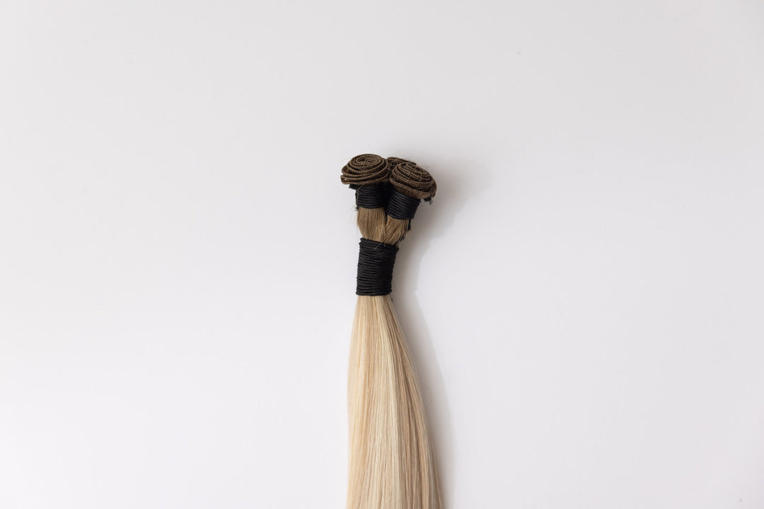 Toasted Coconut Hand - Tied Wefts &amp; Extensions | Honey Brown Hair - Christian Michael Hair Extensions
